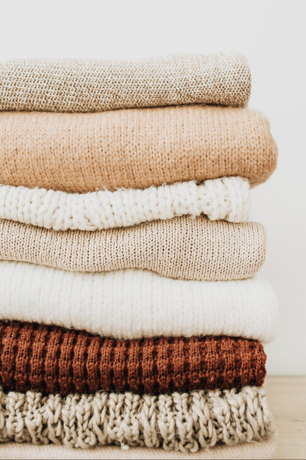 Cozy clothes in a neutral tone