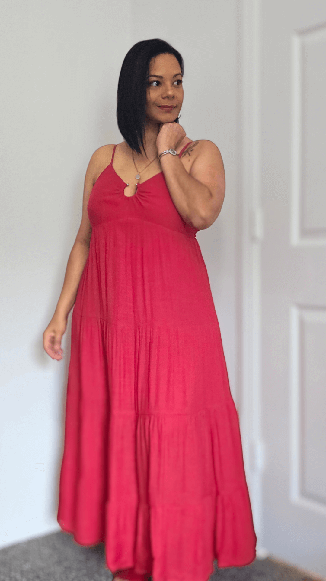 Red Tiered Sundress