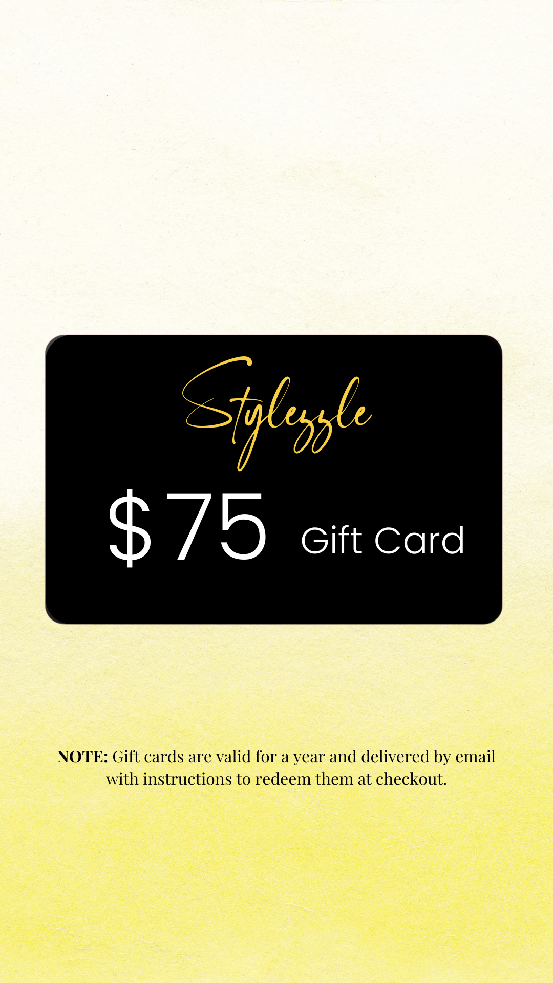 Gift card 75 value