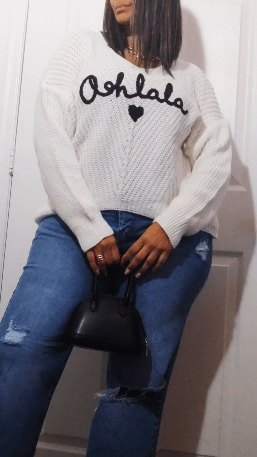 Asymmetric Knit Sweater