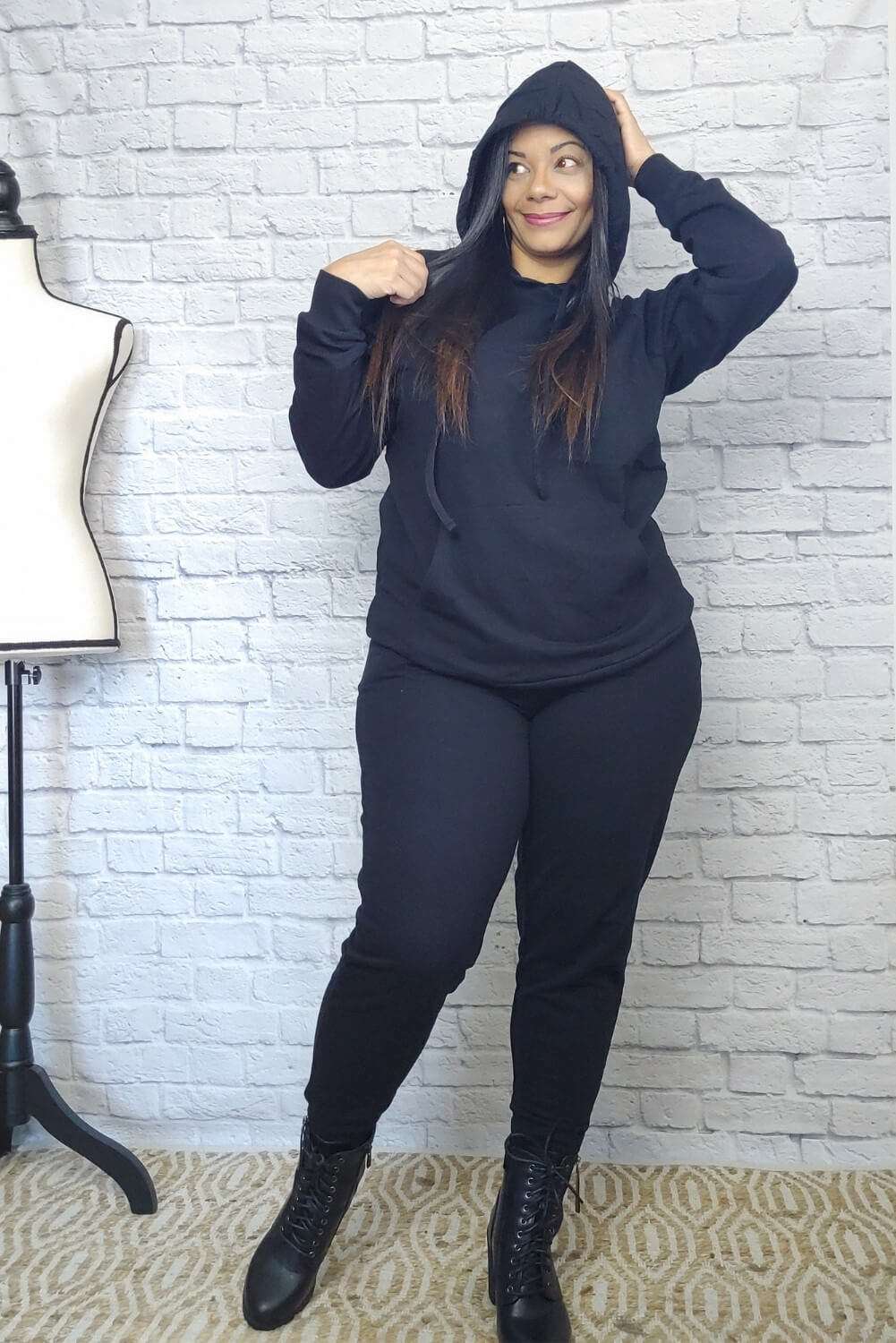 Black French Terry Jogger Set - Tracksuits | Stylezzle